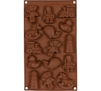 Силиконовая форма для конфет S-Chief 30x174x2 см ассорти - 15 ячеек 405849