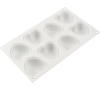 Силиконовая форма для пирожных S-Chief 299x175x35 см сердца - 8 ячеек 553634