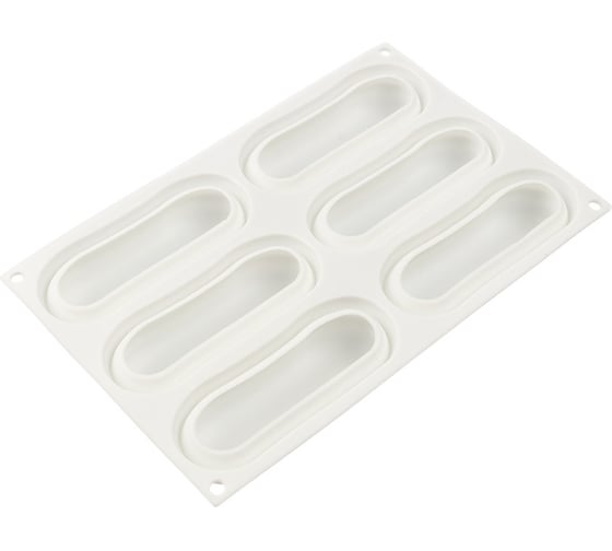 Силиконовая форма для пирожных S-Chief 30x19x35 см эклеры - 6 ячеек 554383 1