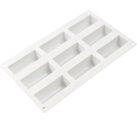 Силиконовая форма для пирожных S-Chief 30x175x35 см батончики - 9 ячеек 554378 1