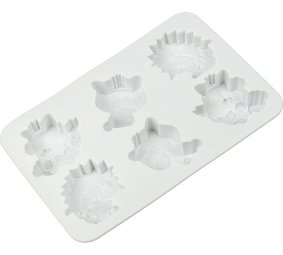 Силиконовая форма для пирожных S-Chief 253x7 x 35 см животные - 6 ячеек 564318 1