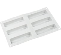 Силиконовая форма для пирожных S-Chief 30x175x28 см лодочки - 6 ячеек 554379