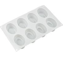 Силиконовая форма для пирожных S-Chief 30x175x45 см эллипс - 8 ячеек 554396