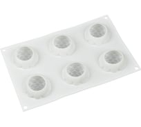 Силиконовая форма для пирожных S-Chief 27x168x7 см ананасы - 6 ячеек 569068