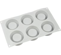 Силиконовая форма для пирожных S-Chief 295x172x42 см кольца - 6 ячеек 574175