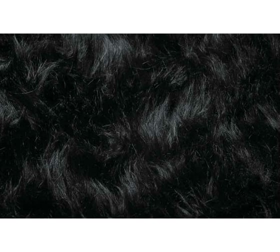 Искусственная овечья шкура VORTEX чёрная, 90х55 см 25001