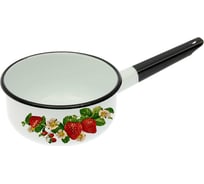 Ковш СТАЛЬЭМАЛЬ Клубничная поляна 1.5 л, белый C2008*98 СП2548