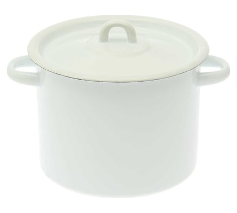 Цилиндрическая эмалированная кастрюля СТАЛЬЭМАЛЬ светлая 3.5 л С41612 ХП3781