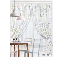 Короткие шторы для кухни Altali коллекция Райский сад с подхватами, комплект 2 шт по 136х180 см 8-1921/1