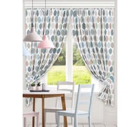 Короткие шторы для кухни Altali коллекция Эннеди с подхватами, комплект 2 шт по 136х180 см 8-2150/2
