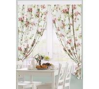 Короткие шторы для кухни Altali коллекция Мартина с подхватами, комплект 2 шт по 136х180 см 8-1876/1