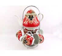 Чайный набор Bikson 6 чашек и 6 блюдец/чайник СП3253