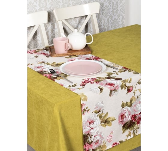 Кухонная дорожка-скатерть на стол Altali 40x140 см, коллекция Розы P798-1852/1 1