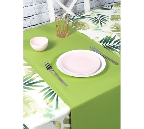 Комплект дорожки-скатерти на стол Altali, 40x140 см, 2 шт, с водоотталкивающей пропиткой, коллекция Флора 2-Z263/T