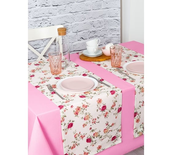Кухонные дорожки-скатерти на стол Altali Мелкий цветочек 40x140 см, 2 шт 2-1810/1