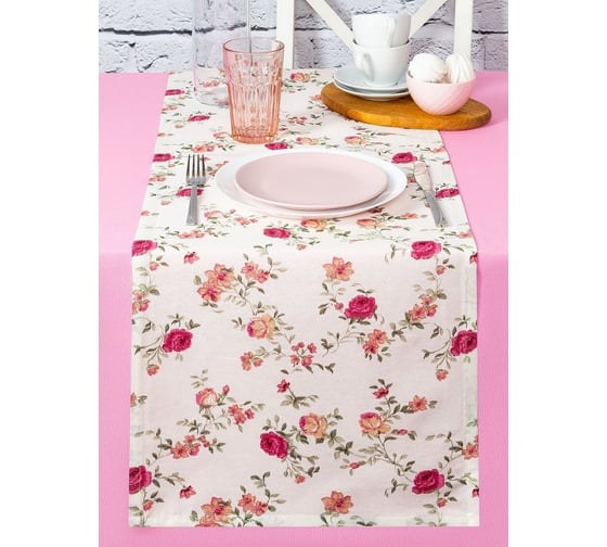 Кухонные дорожки-скатерти на стол Altali Мелкий цветочек 40x140 см, 2 шт 2-1810/1