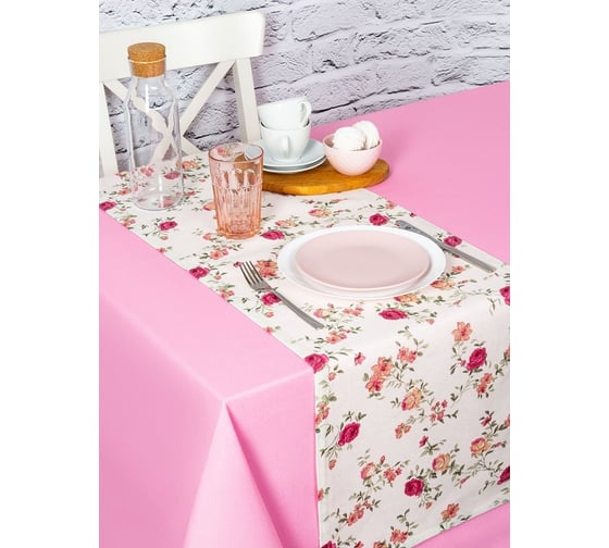 Кухонные дорожки-скатерти на стол Altali Мелкий цветочек 40x140 см, 2 шт 2-1810/1