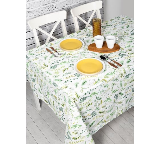 Кухонная скатерть на стол Altali хлопковая, 136x220 см, коллекция Хвоя 731-3047/1