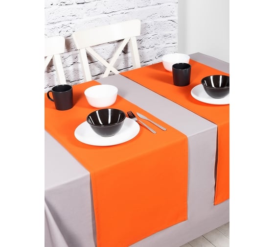 Кухонные дорожки-скатерти на стол Altali, 40x140 см, комплект 2 шт, с водоотталкивающей пропиткой, коллекция Оранж 2-Z222/T