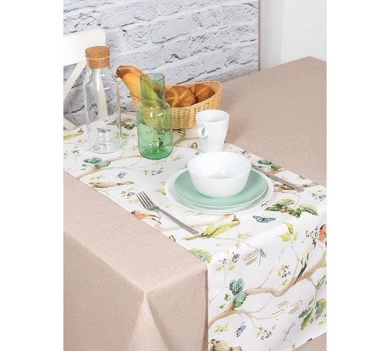 Комплект дорожки-скатерти на стол Altali 40x140 см, 2 шт в упаковке, коллекция Лесная прогулка 2-2147/2
