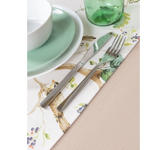 Комплект дорожки-скатерти на стол Altali 40x140 см, 2 шт в упаковке, коллекция Лесная прогулка 2-2147/2