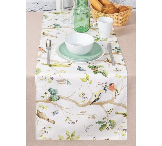 Кухонная дорожка-скатерть на стол Altali 40x140 см, коллекция Лесная прогулка 798-2147/2