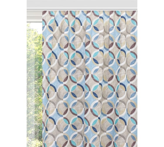 Интерьерная штора для гостиной, спальни, кухни Altali Ритм блюз 200x270 см 799-1892/1