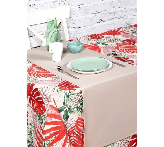 Кухонные дорожки-скатерти на стол Altali Эко 40x140 см, 2 шт, с водоотталкивающей пропиткой 2-Z202/T