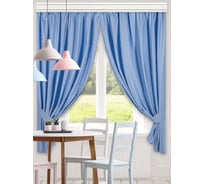 Комплект коротких штор для кухни Altali Однотон с подхватами, 140x180 см, 2 шт 308-Z148/3