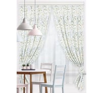 Короткие шторы для кухни Altali коллекция Лиона с подхватами, комплект 2 шт по 136х180 см 8-2010/1