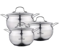Набор посуды Bella Cucina 6 предметов 2.2 л, 3 л, 4.1 л BC-2133 2133-BC