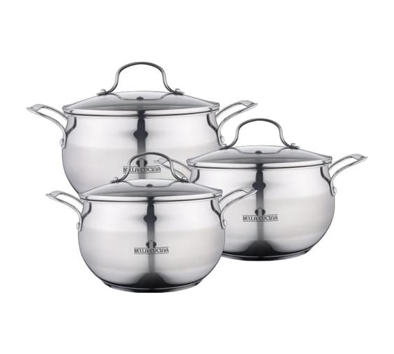Набор посуды Bella Cucina 6 предметов 2.2 л, 3 л, 4.1 л BC-2133 2133-BC 1