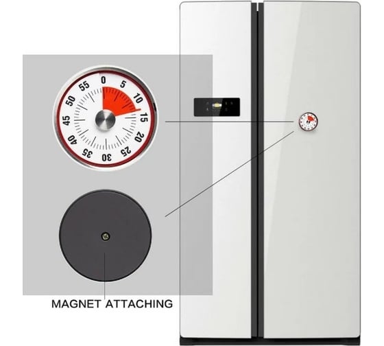 Кухонный механический таймер BALDR красный B8002