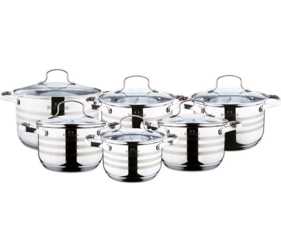 Набор посуды Bella Cucina 12 предметов, 2.1 л, 2.9 л, 2.9 л, 3.9 л, 3.9 л, 6.6 л BC-2023 2023-BC 1