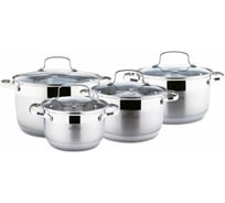 Набор посуды Bella Cucina 8 предметов, 2.1 л, 2.9 л, 3.9 л, 6.6 л BC-2022 2022-BC