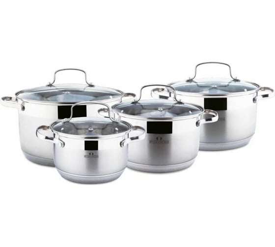 Набор посуды Bella Cucina 8 предметов, 2.1 л, 2.9 л, 3.9 л, 6.6 л BC-2022 2022-BC 1