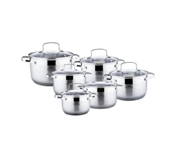 Набор посуды Bella Cucina 12 предметов 2.1 л, 2.9 л, 2.9 л, 3.9 л, 3.9 л, 6.6 л BC-2024 2024-BC 1