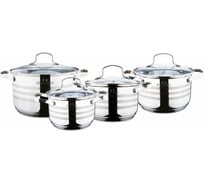 Набор посуды Bella Cucina 8 предметов, 2.1 л, 2.9 л, 3.9 л, 6.6 л BC-2021 2021-BC