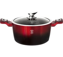 Кастрюля BerlingerHaus Black-burgundy Metallic Line с крышкой, 24 см BH-1628N 1628N-BH