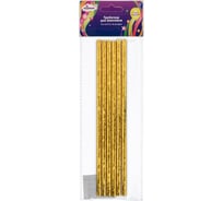 Трубочки для коктейля BOOMZEE бумажные 30 шт.(5 уп.х 6 шт.) 05_под золото 625648