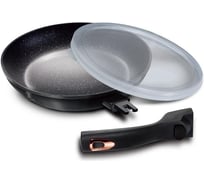 Сковорода BerlingerHaus Black Rose со съемной ручкой, 24 см BH-1951 1951-BH