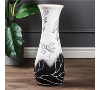 Напольная ваза Сады Аурики Осень керамика, белая, абстракция, h 60 см 067004