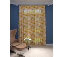 Тюль Костромской текстиль Вуаль Осенние маки, ширина 300 см, высота 250 см, белый 00-00000024