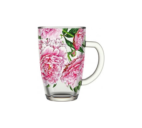 Кружка для чая Декостек 300 мл 334-Д Пионы ТП2066
