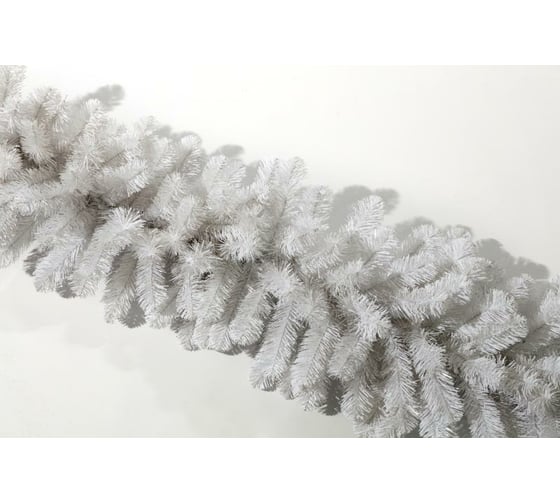 Хвойная гирлянда CRYSTAL TREES длина 270 см, диам. 28 см, белая KP2028B