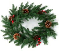 Венок CRYSTAL TREES МОНИКА с шишками и ягодами, диам. 50 см KP2350