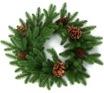 Венок CRYSTAL TREES МОНИКА с шишками, 50 см KP2250