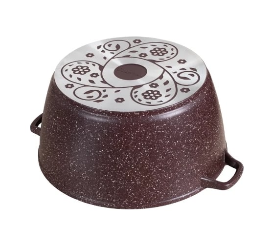 Кастрюля Горница 300/150 8 л, шоколад, литая ручка, с крышкой, подарочная упаковка к303аш СП2787