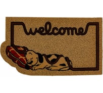 Придверный коврик Euroflock Спящий пес 40x70 см 6004