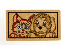 Придверный коврик Euroflock Пес и кот 40x70 см 4975